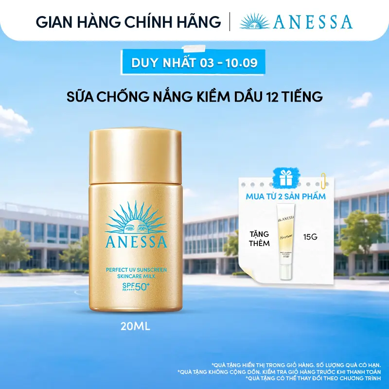 Sữa Chống Nắng Anessa Dưỡng Da Kiềm Dầu Bảo Vệ Hoàn Hảo SPF50+ PA++++ 20ml