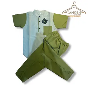 Setelan Baju Koko Anak Pakistan Bahan Katun Kombinasi Usia 1-13 Tahun - Micro Soft Premium - Muslim, Panjang