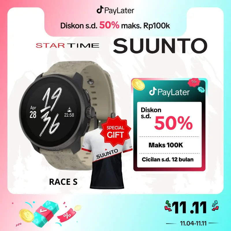SUUNTO RACE S Jam Tangan Unisex SS051098000 Stainless Watches Sport watch 0