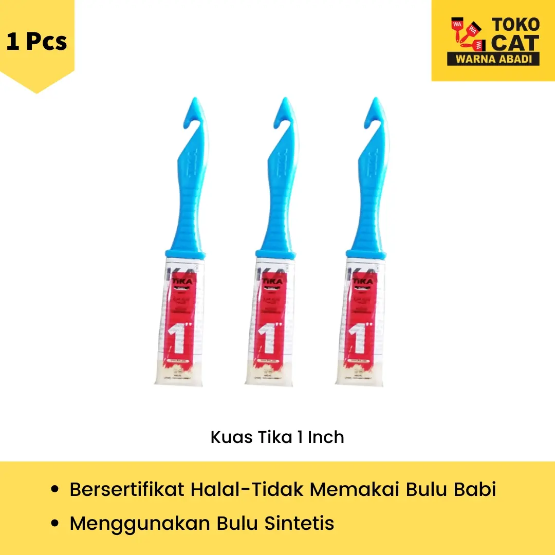 KUAS TIKA 1 INCH - LABEL HALAL