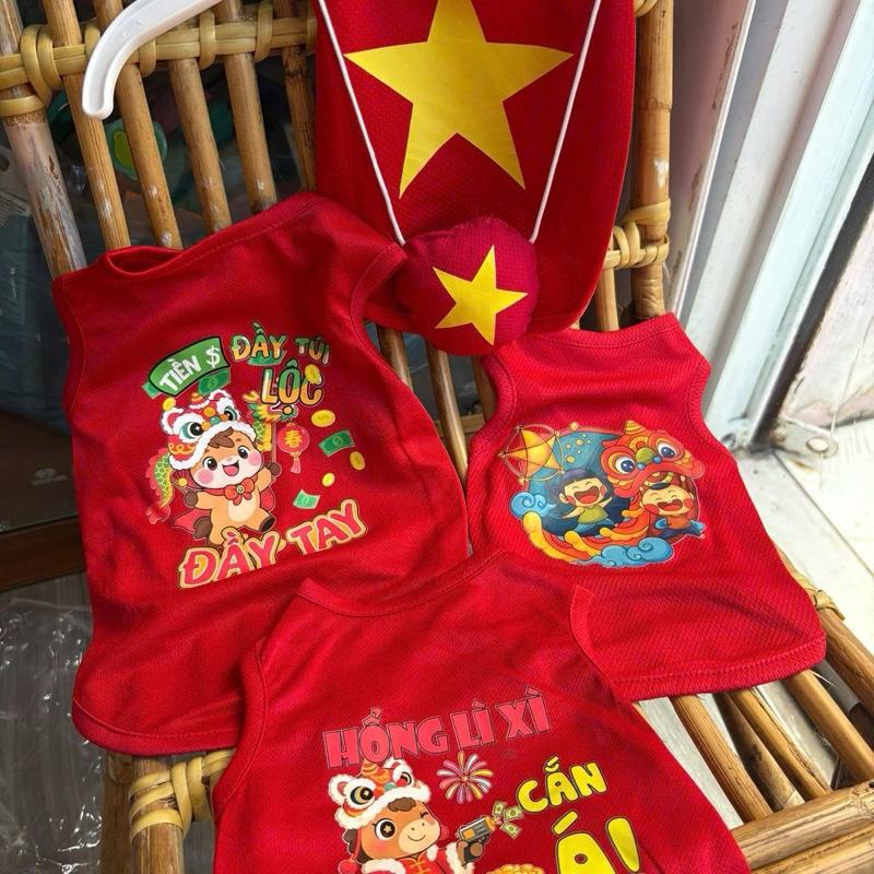   Size to từ 800g đến 50kg  Áo thun ba lỗ tết 2026 năm Bính Ngọ nhiều mẫu dành cho chó mèo thú cưng 