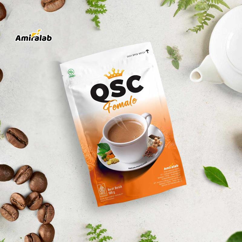 [PAKET COMBO] QSC FEMALE + Queen Secret Tea (FREE SHAKER) Lancarkan Siklus Wanita Halal & BPOM 2