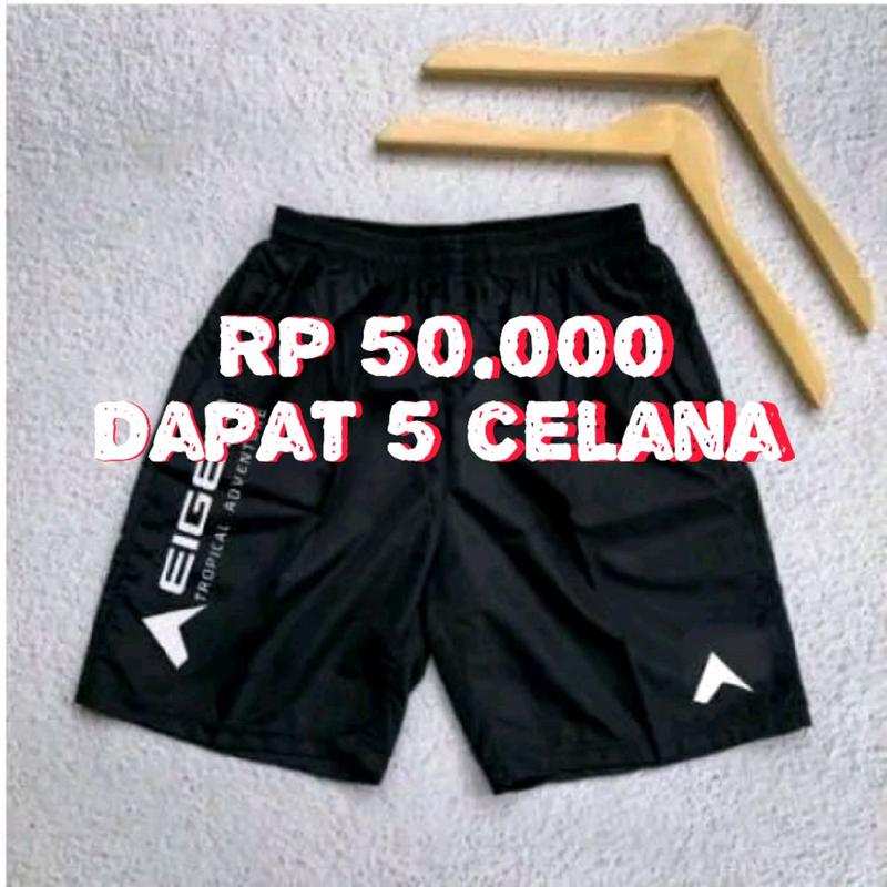 PROMO 50RB DAPAT 5 celana pendek olahraga sport unisex pria wanita dewasa voly gym futsal 0