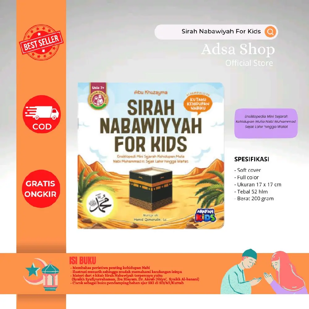 [Ready Stok] Sirah Nabawiyah for Kids - Buku Anak-anak dengan Kisah Hidup Nabi Muhammad ﷺ - Kitab