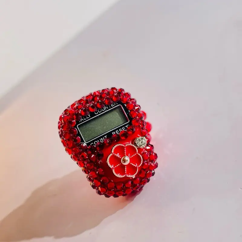 MM- Tasbih Manik non led Motif Tombol bunga  Cantik - Tasbih digital cincin dzikir Muslim -  Haji 4