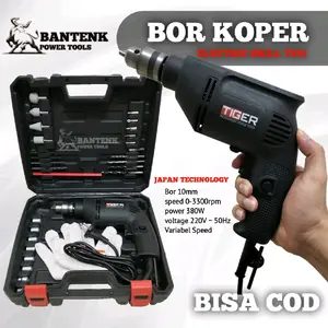 Mesin BOR KOPER LENGKAP TIGER V2. BOR BOLAK BALIK 10MM KOPER