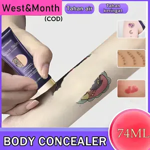 Body Coverage Perfector 74ml Concealer Tato Alas Bedak Tahan Air Profesional Noda Penutup Penuh Bekas Luka Tanda Lahir Titik Bintik Penutup Riasan Tahan Lama
