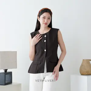Veyn Livery - Gacca Vest Top / Korean Vest Top / Atasan Wanita Vest / Outer Rompi Kantor
