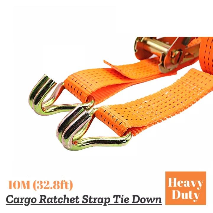 Product Introduction of 【 Fast delivery 】10M*4cm 5T Heavy Duty Tie Down Cargo Strap Luggage Lashing Strong Ratchet Strap Belt Luggage Straps 27