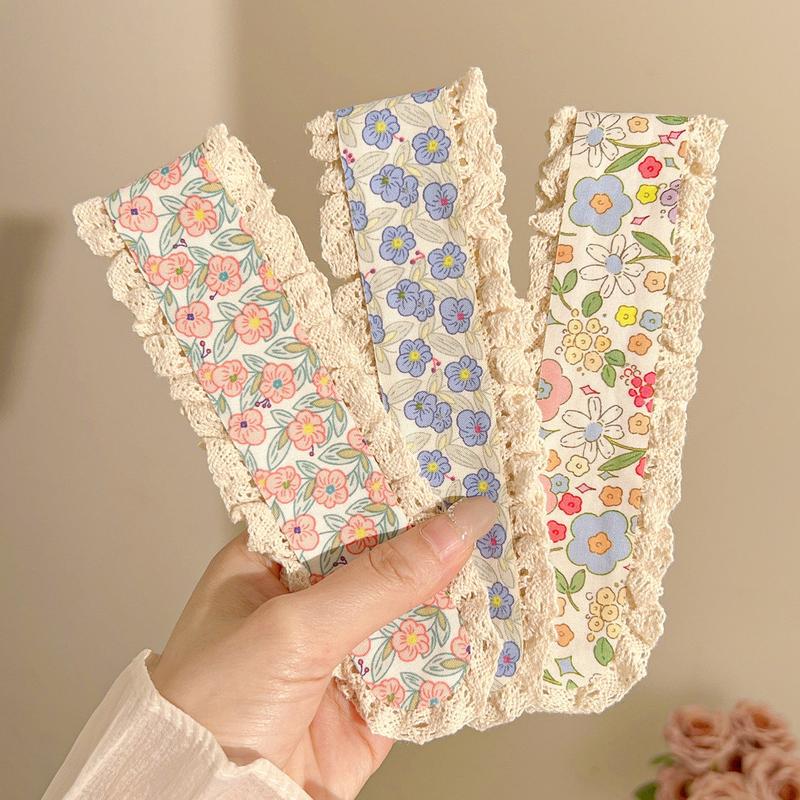 Kẹp tóc mái hoa nhỏ ngọt ngào, hàng mới năm 2026; băng đô dán Velcro cho bé…