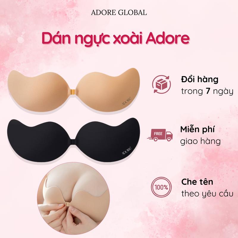   FLASH SALE  Miếng Dán Xoài ADORE Cài Trước Gom V1 Tạo Khe Bám Dính Tốt Bra Nữ Mỏng Nhẹ Thoải Mái Chất Liệu Silicone Cao Cấp An Toàn Cho Da - Hàng Chính Hãng 