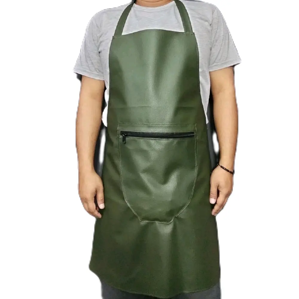 celemek waterproof-sleting saku depan-pelindung masak-apron anti air Tali Dapur