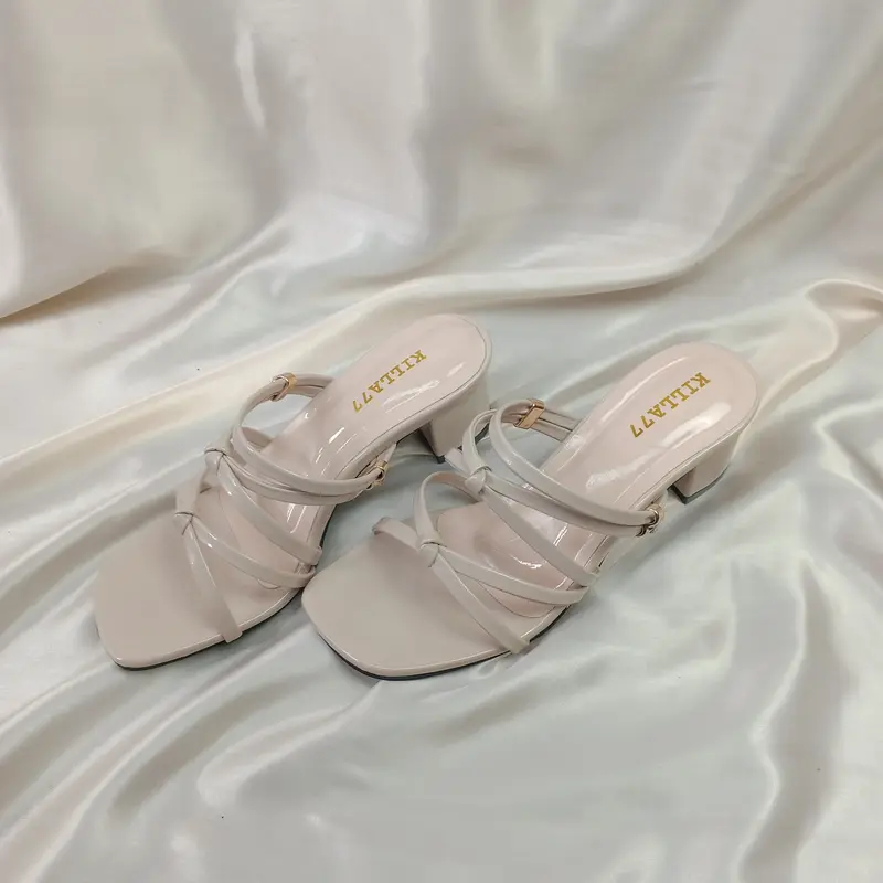 FS HEELS sandal hak tahu wanita kondangan pernikahan casual elegan Hak Setengah (3-5 cm) 6