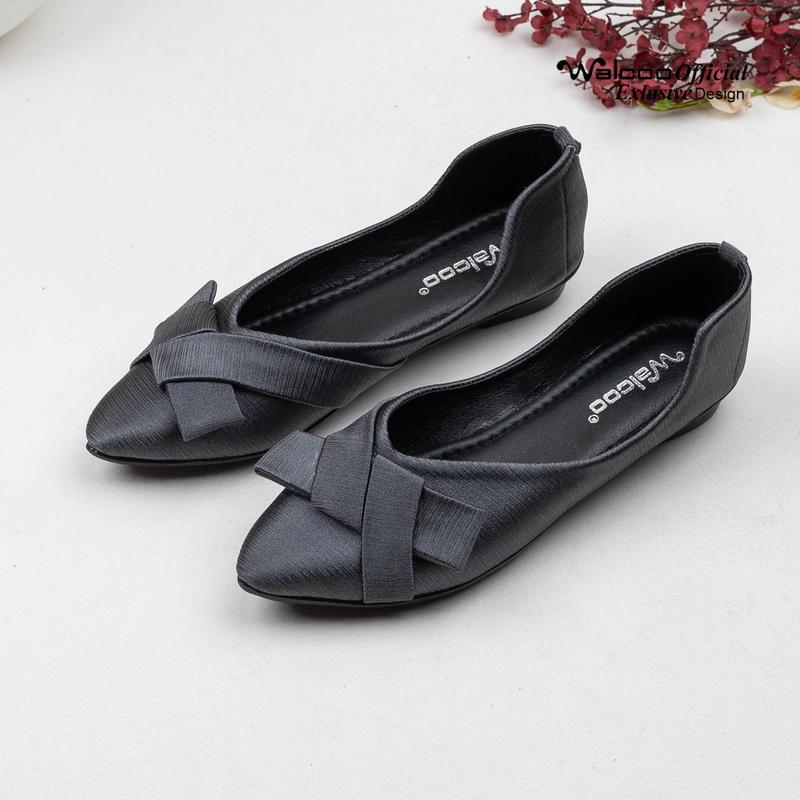 WALCOO DIONE Sepatu Flatshoes Wanita Bahan Satin Formal dan Kasual 1