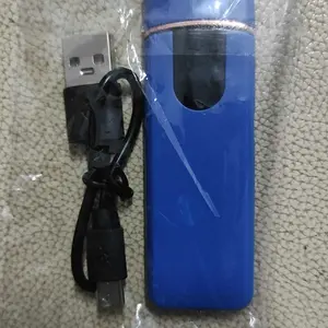 Korek Api Elektrik Fingerprint Touch LEDSensor Sentuh Rechargeable Anti CuranrekPemantik