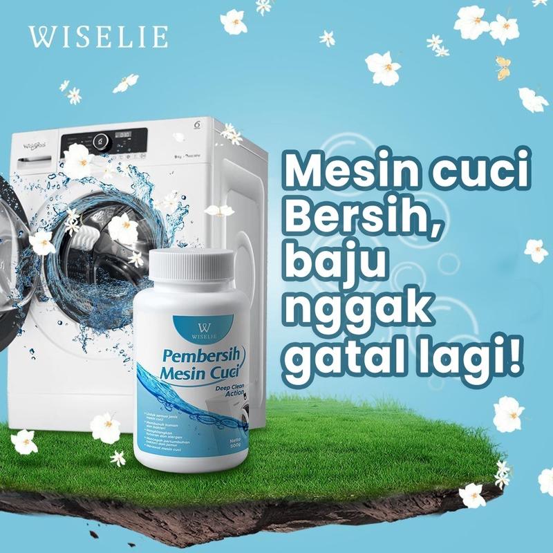 Wiselie Spesial Bundling Pembersih Mesin cuci500gr, Cloth Stain Remover 500gr Free Toilet 30ml Rumah bersih siap menerima tamu aman untuk keluarga Cairan 1