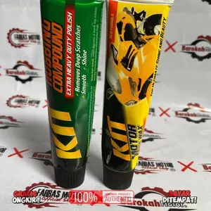 PAKET 2 KIT MOTOR RUBBING COMPOUND DUTY POLISH + KIT PASTE WAX ORIGINAL