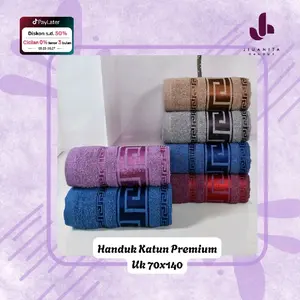 (ISI 3 PCS) Asli Katun.. PROMO GUNCANG Handuk Dewasa Katun Premium uk 70x140 Termurah grosir Daya Serap air tinggi