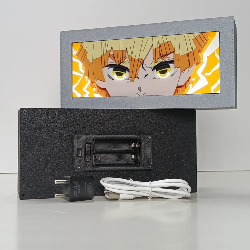 Lampu Anime 3D DEMON SLAYER dengan Box Cahaya Kotak Usb Baterai