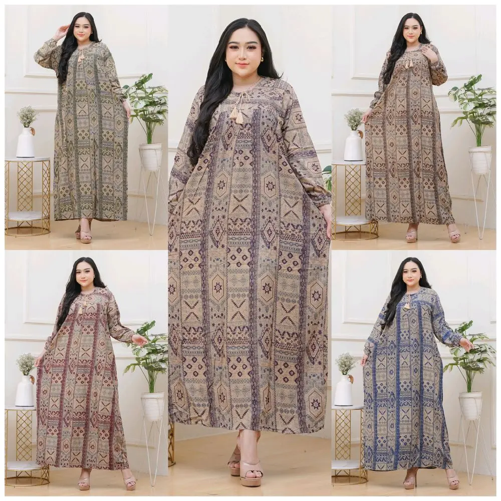 GAMIS ETNIC MOTIF SONGKET LD 120 PB 135 CM //GAMIS TERBARU BAHAN RAYON PREMIUM//BUSUI FRENDLY