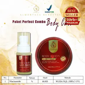 Almortaza Paket Body Care - Body Lotion & Serum untuk Kulit Cerah Lembut & Glowing Maksimal dengan Niacinamide Kojic Acid & Glutathione - Mencerahkan  Tubuh