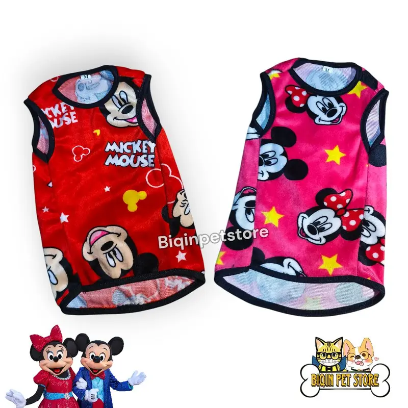 Baju Kucing Anjing Kecil Motif Mickey Mouse 1