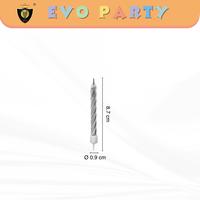 Gambar Evo Lilin Ulang Tahun Ulir Silver 6 Pcs - Metallic Party Candles (LHB-509) dari EVO Official Store Kota Administrasi Jakarta Utara 3 Tokopedia