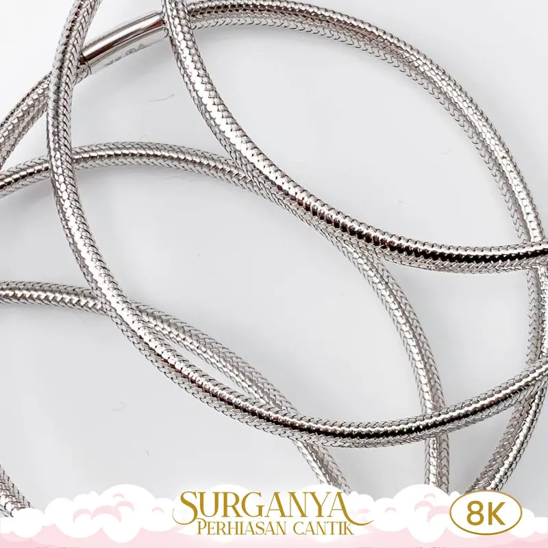 Macan Gold Kadar Muda 8K White & Yellow Gold Bracelet - Gelang RORO Variasi Melar By Yt Utama Putra 5
