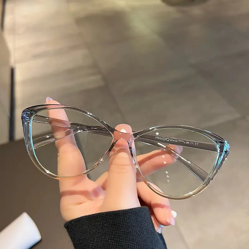 Kacamata Korea Anti Radiasi Wanita Fashion Cat Eye Eyeglasses Eyewear Bahan Plastik