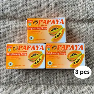 Sabun Pepaya 3 pcs Sabun Papaya By Mamaya 135gr Brightening Soap Mencerahkan Tubuh Extract Bunga