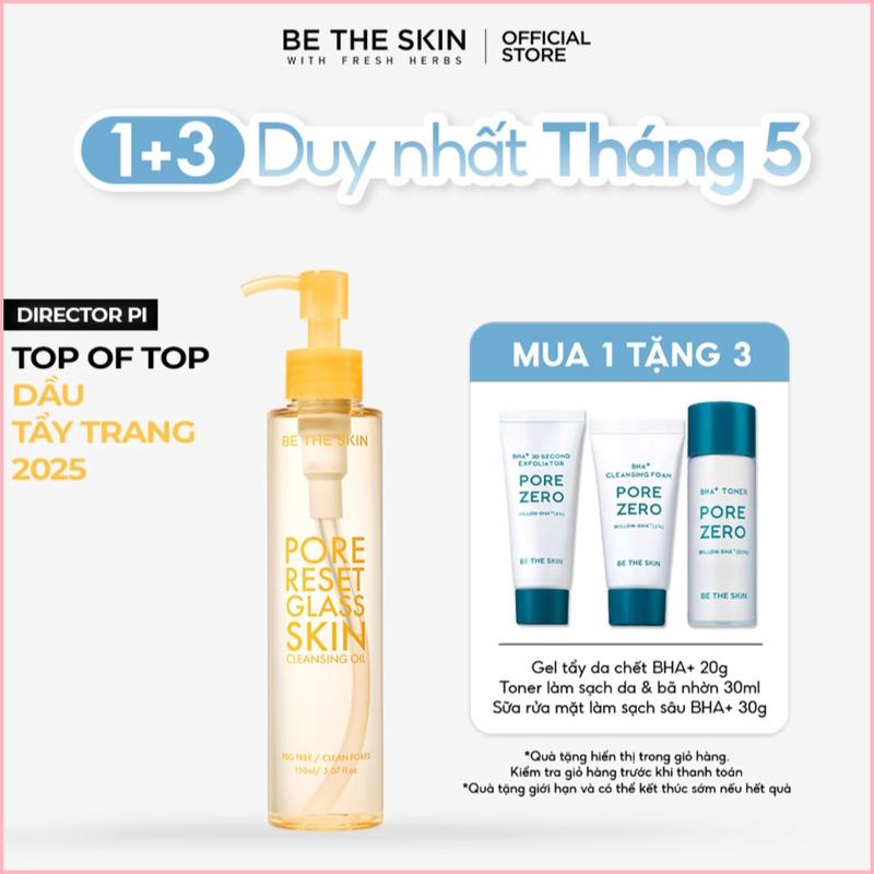 Dầu Tẩy Trang Làm Sạch Sâu Pore Reset Glass Skin Cleansing Oil BETHESKIN 150ml