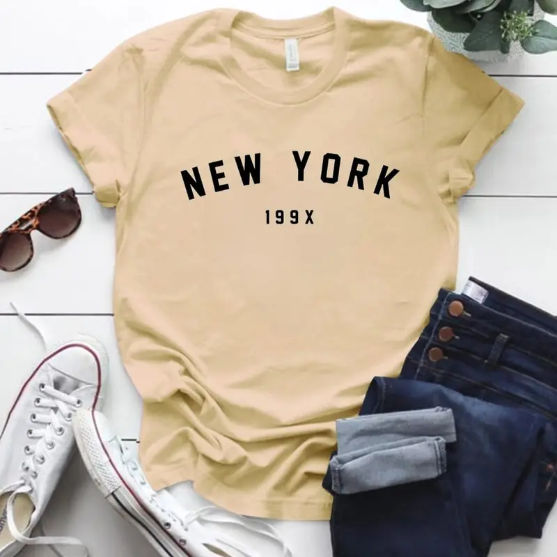 Kaos Wanita New York Ukuran XS-5XL Bahan Katun Combed 30s Premium 4