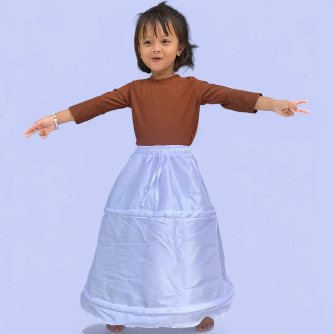 Petikut Peticoat Pengembang Gaun Anak Ring 2 Dilapisi kain Tile Dengan Sempurna Plat Baja Grade A Fashion Rok Perempuan Cantik