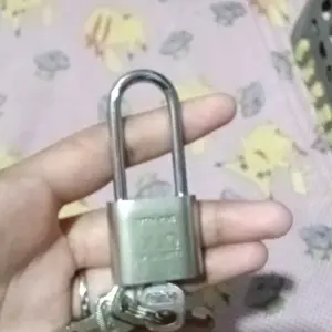 GEMBOK ANTI KARAT / Gembok Pintu / Gembok Pagar 3 Kunci Silver Satin / Gembok Koper 20mm/25mm