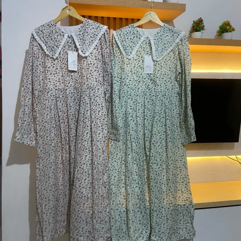 Gamis midi Setrok dress katbol Katbor Dewasa