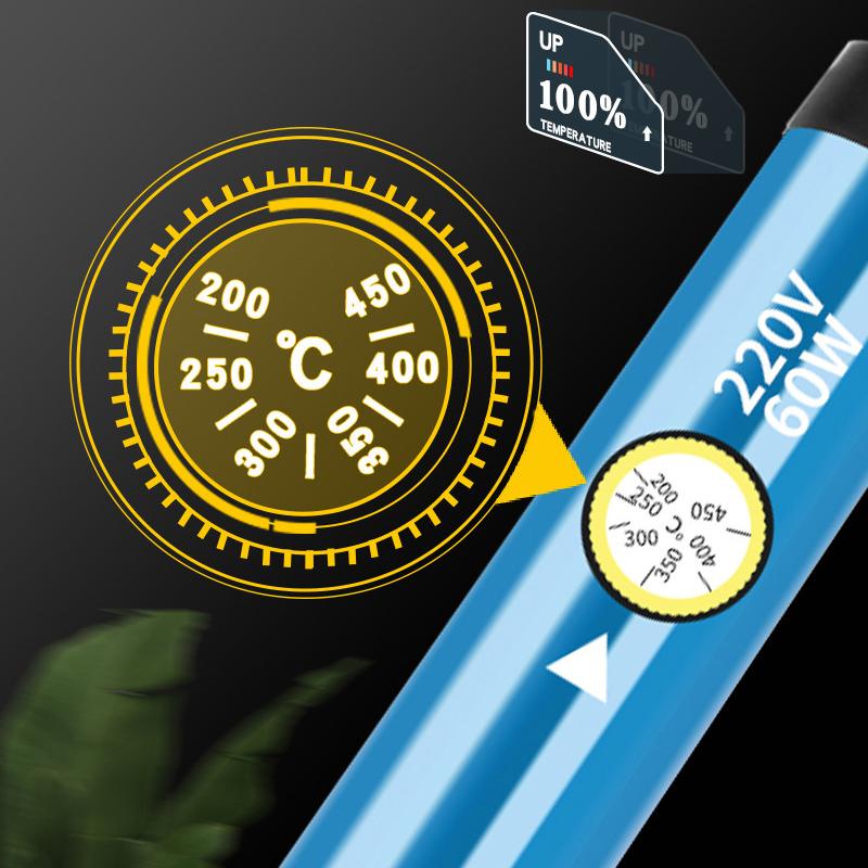 Bàn hàn Điện Có Thể Điều Chỉnh Nhiệt Độ, Hàng Mới Về, 220V Và 110V, 60W, Trạm hàn và hàn, Đầu bút chì nhiệt, Dụng cụ sửa chữa, Màu sắc: EU 220V 4