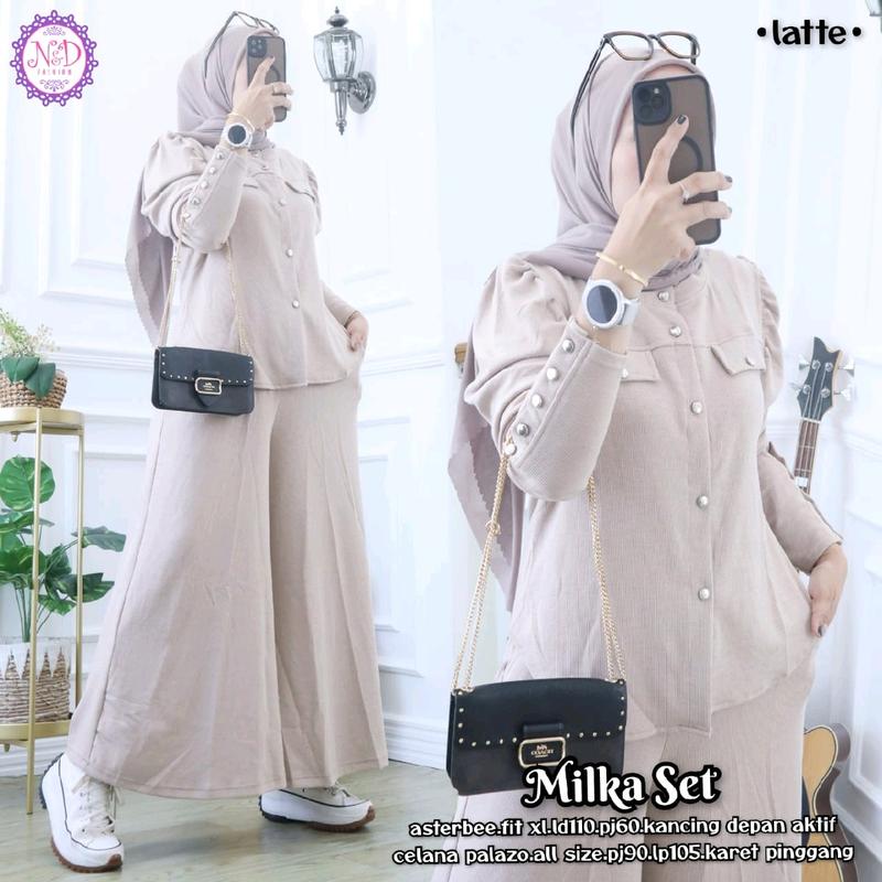 Milka set by N&D //setelan wanita//trendy//best seller//ramah harga// 0
