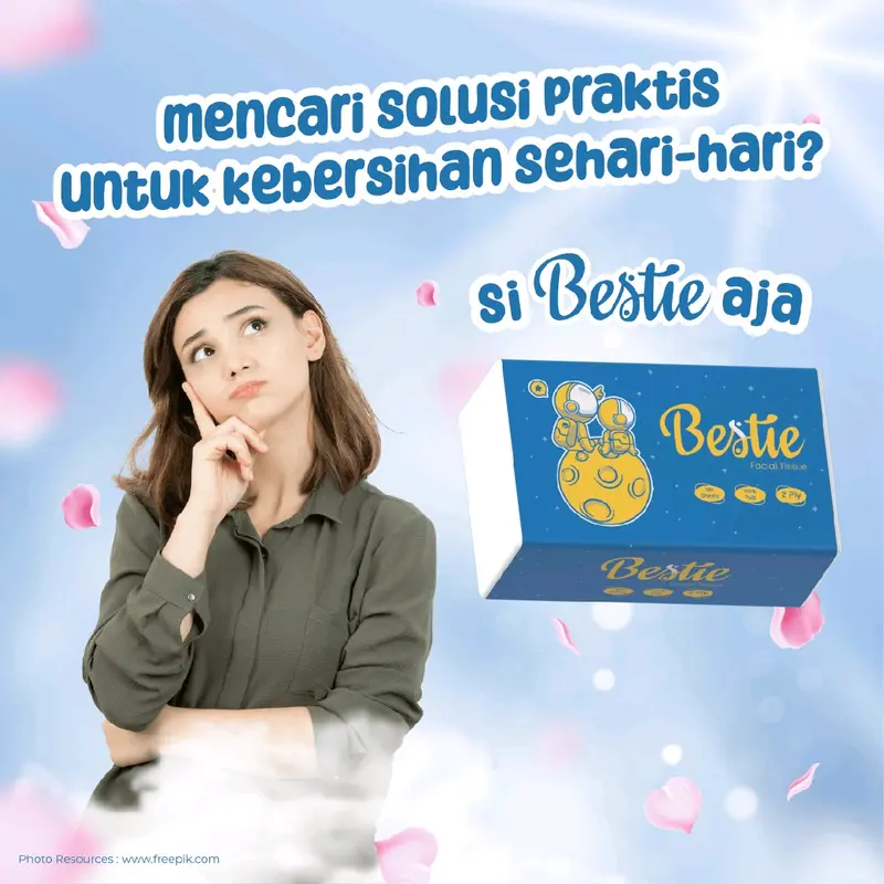 Tissue BESTIE 180 sheet paket hemat (4 PACK) Tisu 3