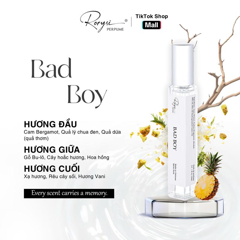  Nước Hoa Nam Rorysi Bad Boy Mùi Hương  Hấp dẫn Nam Tính Và Gợi Cảm  Dạng Xịt 10ml  Perfume 