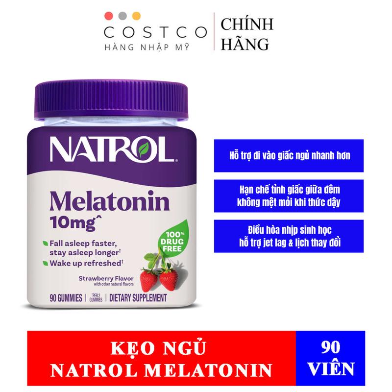 Kẹo Dẻo Hỗ Trợ Giấc Ngủ Natrol Melatonin 10mg Sleep Gummies