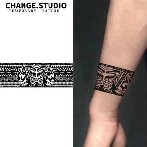 รอยสักอาร์มแบนด์ฟาโรห์เมาน่า รอยสักชั่วคราว ติดทนนาน 15 วัน กันน้ำ ทนต่อแรงเสียดทาน สติ๊กเกอร์รอยสัก