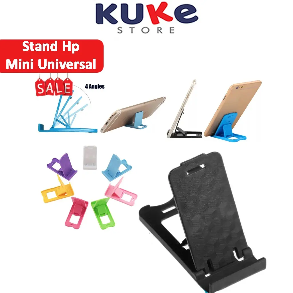 KUKE DUDUKAN HANDPHONE LIPAT / STAND HP TABLET / HOLDER UNIVERSAL / KURSI HP