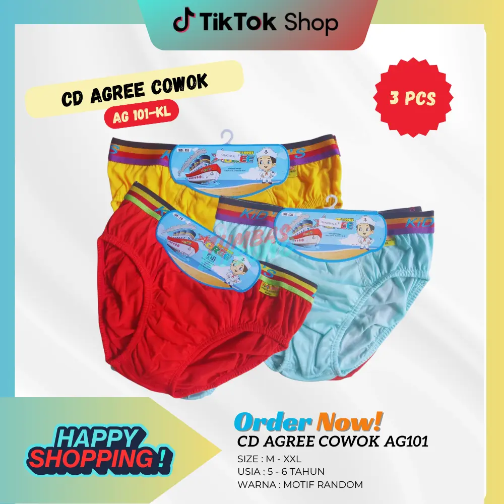 [ 3PCS ] CELANA DALAM ANAK AGREE CD Anak Laki AGREE Kids AG101KL