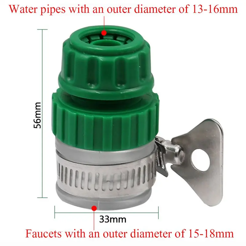 Phụ kiện dụng cụ rửa xe, vòi tắm phổ thông, đầu nối vòi lắp ống tưới tiêu, bộ điều hợp vòi nước, bộ chuyển đổi ống, thích hợp cho công cụ rửa xe 4