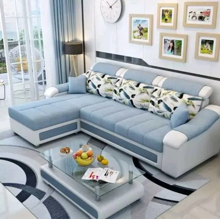 sofa L/ sofa minimalis/ sofa dan meja