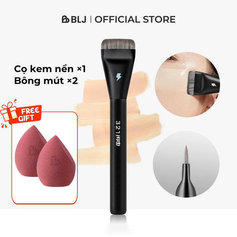 Cọ Tán Kem Nền Lưỡi Dao BLJ Với Mút Làm Đẹp Dòng Sét