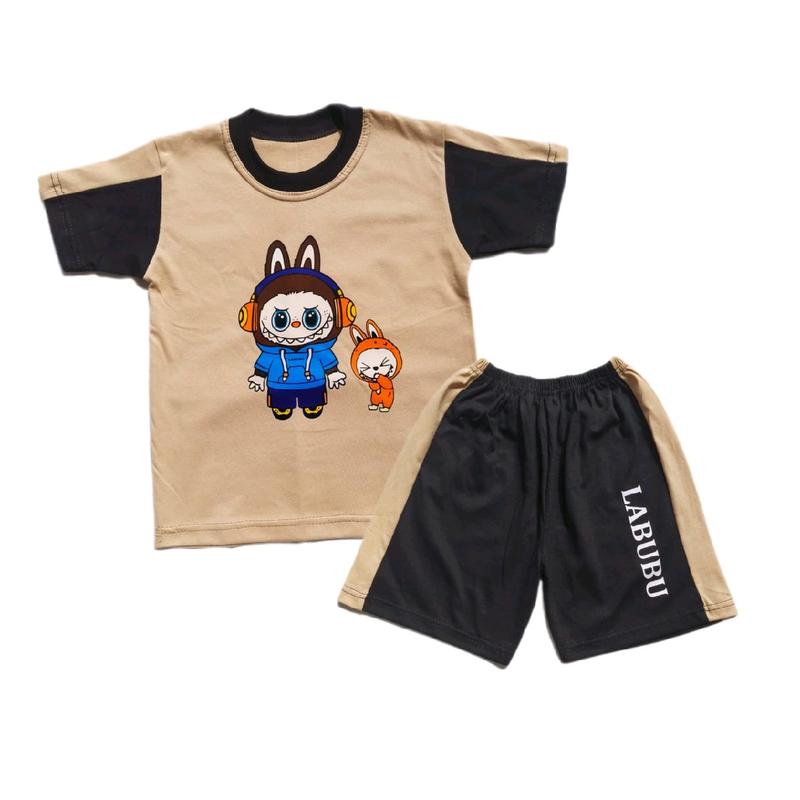 setelan kaos anak bahan combed 3
