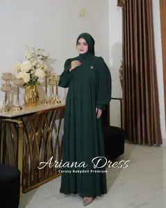 Faraz Label - ARIANA DRESS Busana Muslim Wanita Ceruty Babydoll Pliskit Set Hijab Gamis Busui Dress Lebaran 2026