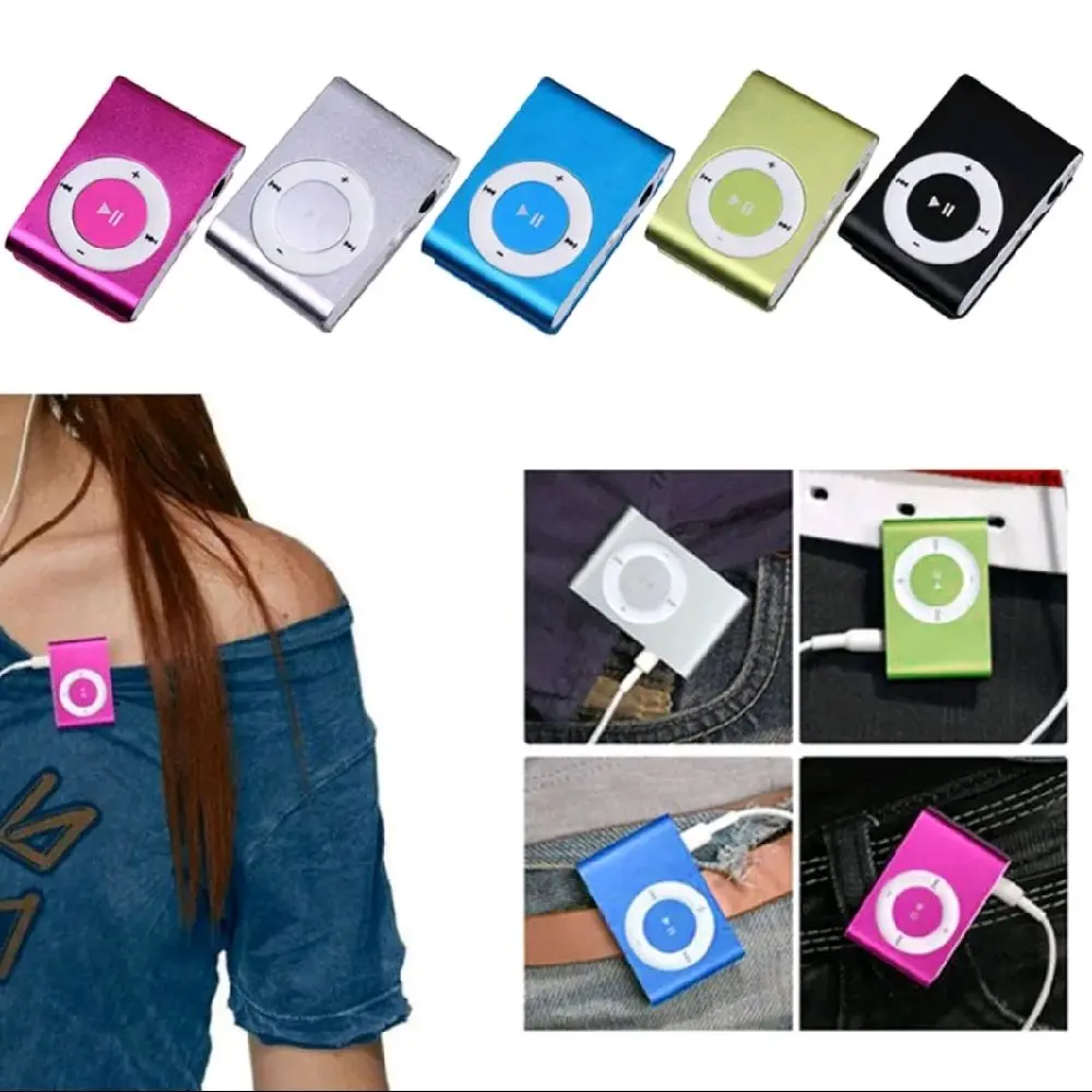 MP3 Player Mini / Music Player / Enjoy Music / Mp3 MP4 RingStar Jepit Mini Besi Suffle - Slot Memori Micro SD Speaker Speker Hp