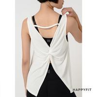 Gambar HAPPYFIT Back Tied Tank Top - Atasan Olahraga Tanpa Lengan Wanita - Black, S dari Happyfit Indonesia Kota Administrasi Jakarta Selatan 4 Tokopedia